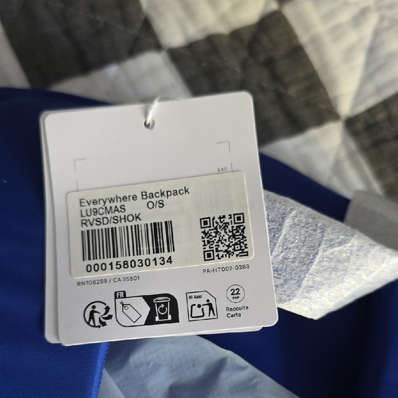 Lululemon Athletica Cobalt Blue Men's Backpack - Picture 8 of 8